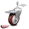 Service Caster 4 Inch Maroon Polyurethane Swivel 3/8 Inch Stem Caster with Total Lock Brake SCC SCC-TSTTL20S414-PPUB-MRN-381615 - alternate 2